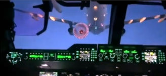Luftbetankung Cockpit