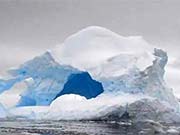 eisberg schmilzt, exploiert, verschwindet