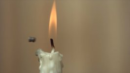 Kerze ausschießen in Slow Motion