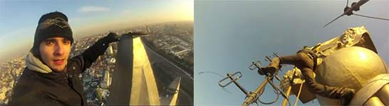 Nerves of Steel: Daredevil climber conquers Stalin Skyscrapers