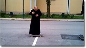 priester, kirche, skateboard, talent