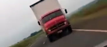 Autobahn Truck erschrecken