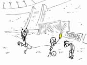 Cristiano Ronaldo vs Ronaldinho, Fussball, comic