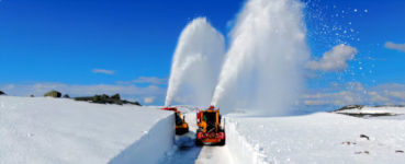 Norwegen Schnee schieben