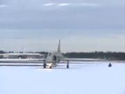 Swedish airforce sledding fun